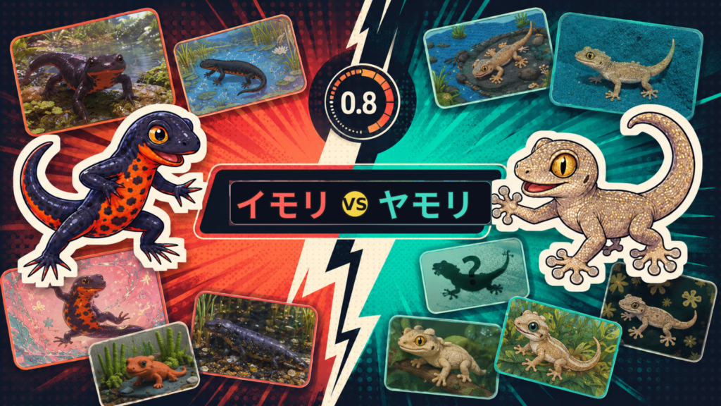イモリ vs ヤモリ